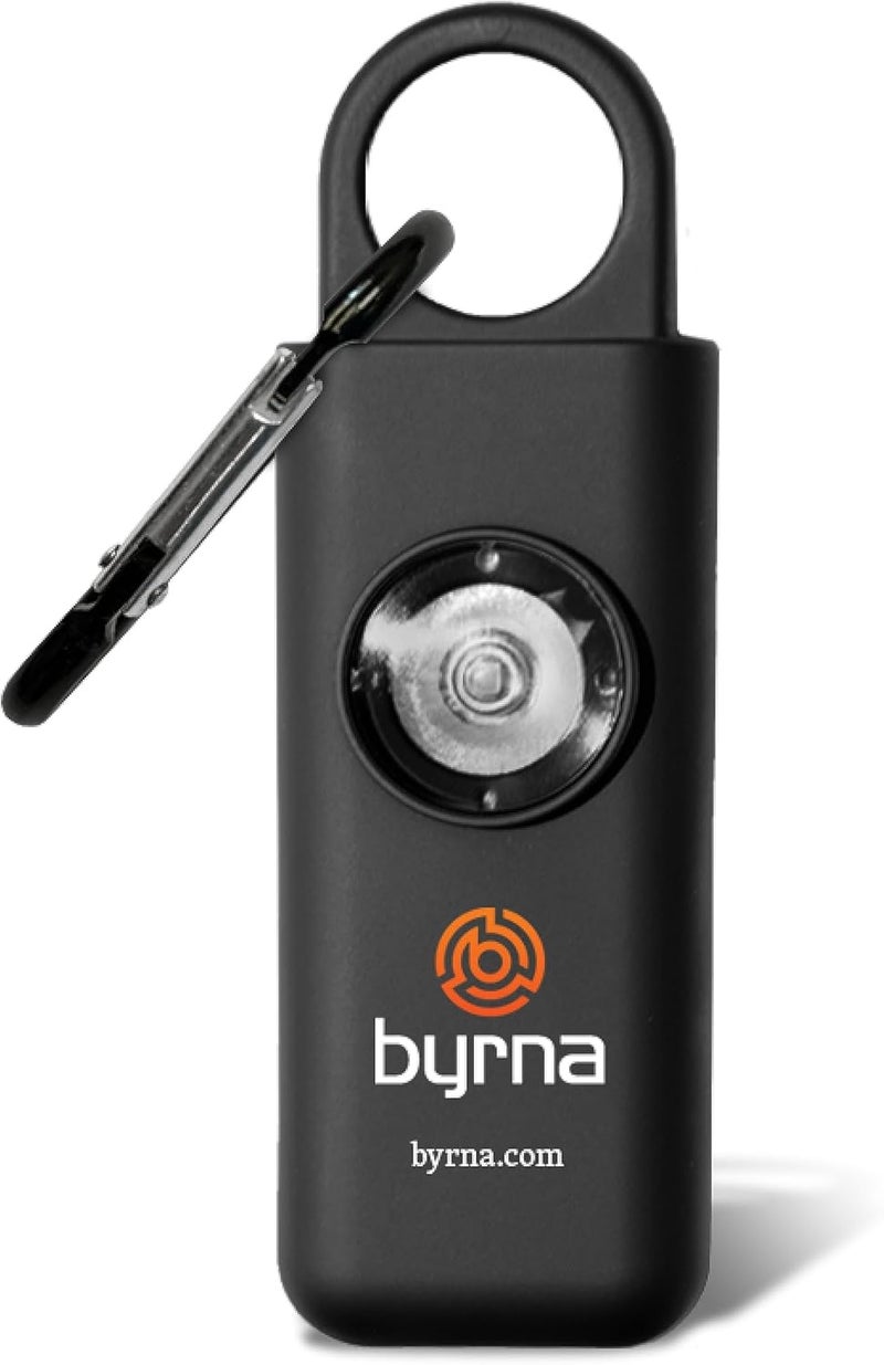 Byrna Banshee Personal Safety Alarm - 130 dB Loud Military Grade Self Defense Emergency Keychain Siren Device with LED Strobe Alert Light for Women, Men, Children, Elderly, Hikers and Runners (Black) - Image 1